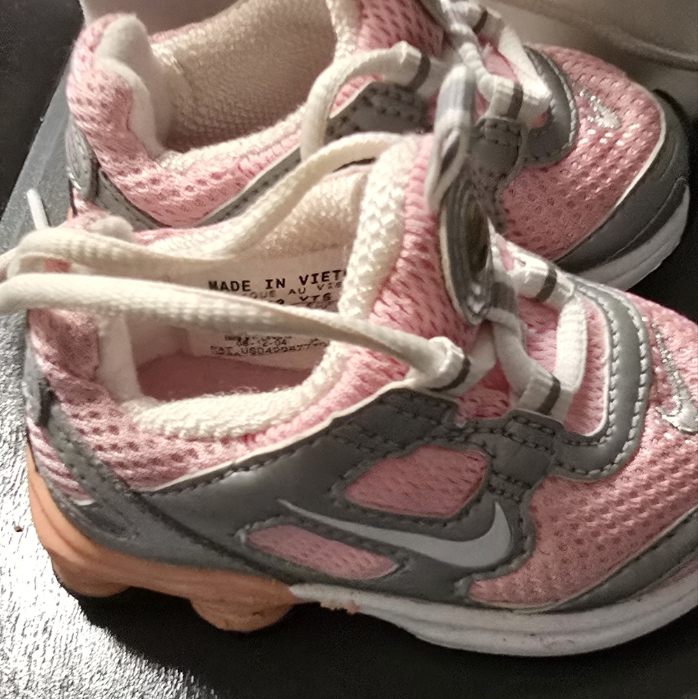 Nike Babies Pink and Gray Sneakers